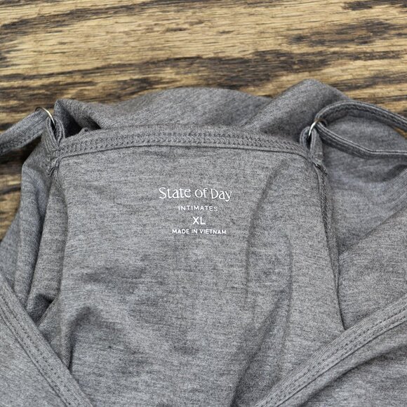 NWT State Of Day Sleeveless Knit Jumpsuit 100201527MS Pewter Heather Gray XL - Picture 7 of 8